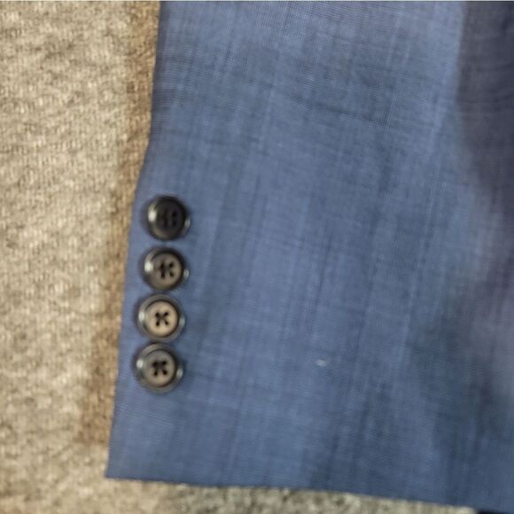 Psycho Bunny Blazer Wool Men Sport Coat 2 Buttons Navy Jacket Sz 44R Modern Fit - Picture 13 of 15